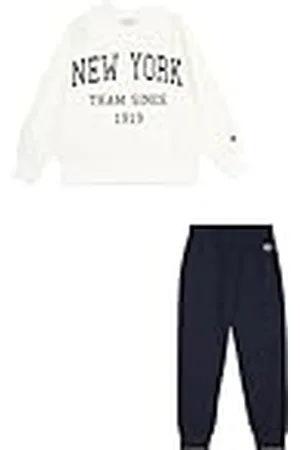 Champion Legacy Script Shop G (405044) -Ultra-Light Soft Compact Powerblend Fleece Crewneck & Rib Cuffs Chandal Bebe, , 15-16 años para Niñas