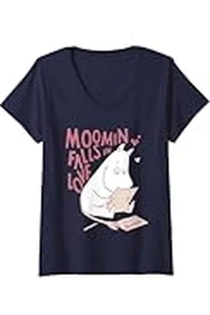 Moomin Mujer se enamora Carta de amor troll Camiseta Cuello V