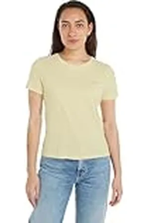 Tommy Hilfiger Tjw Soft Jersey Tee Dw0dw14616 Camisetas de Punto de Manga Corta, , M Mujer