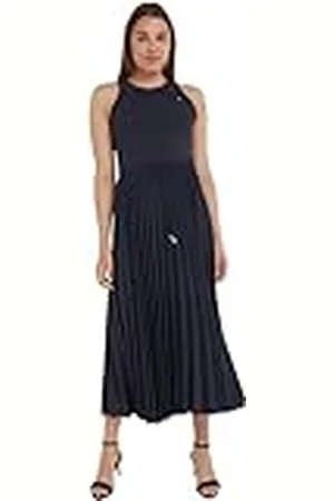 Tommy Hilfiger Vestido para Mujer Midi Dress sin Mangas, , XXL