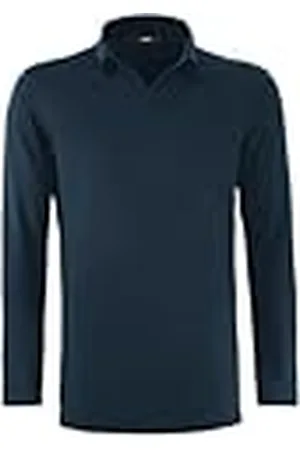 Womo Magl Ml Cuello Polo Azul Camisa, , S/XXL para Hombre