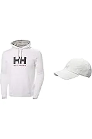 Helly Hansen Mens HH Logo Hoodie, Blanco, L Logo Cap, Gorra Unisex 100 Algodón para Protegerse del Sol Blanco, Talla Única