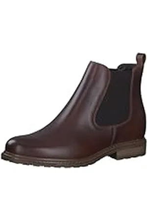 Tamaris Mujer Botines, señora Botas Chelsea,Botas,Medias Botas,botín,Bota de Deslizamiento,Plano,Muscat Leather,40 EU