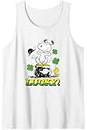 Peanuts Snoopy Woodstock Día de San Patricio Lucky! Camiseta sin Mangas