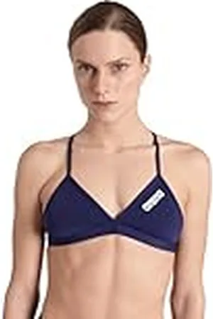 Arena Performance Team Solid Top Bikini, Bañador Deportivo de Mujer para Piscina, Bañador de Secado Rápido en Tejido MaxFit Eco, Resistencia al Cloro y al Salitre, Protección UV UPF 50+