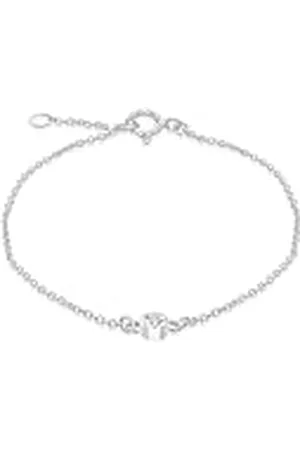 Amazon Pulsera ajustable de esterlina con circonita blanca, piedra natal de abril, 16 a 18 cm