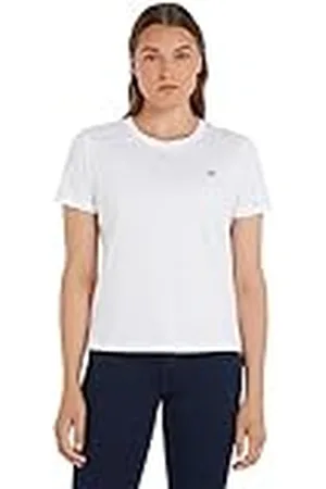 Tommy Hilfiger TOMMY HILFIGER TJW REGULAR JERSEY C NECK Camisetas de Punto de Manga Corta Mujer, , S