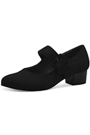 Jana Softline 8-22361-41 Komfortable Mehrweite Bequemschuh Verstellbarer Riemen Klassisch Alltagsschuhe, Zapatos de Tacón Mujer, Black, 39 EU
