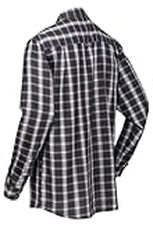 Regatta Lonan Camisa de Manga Larga de algodón Coolweave y Bolsillo a Cuadros en el Pecho Shirts, Hombre, , XS