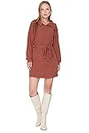 Trendyol Woman Mini A-Line Crew Neck Knit Dress Vestido, , L para Mujer