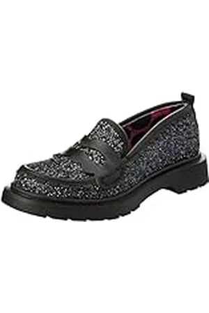 Irregular Choice Live Laugh Loaf, Oxford Plano Mujer, Black, 38 EU