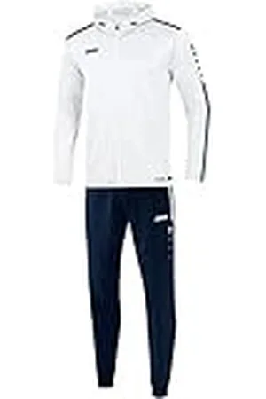 Jako Striker 2.0 - Chándal con capucha para hombre, de poliéster, color blanco/azul marino, talla 3XL