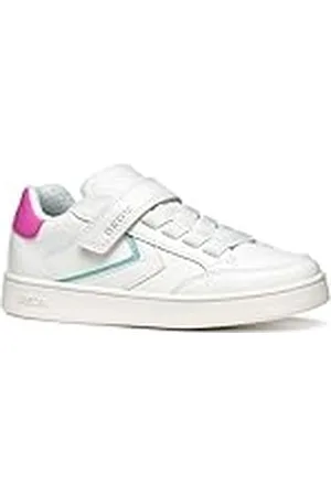 Geox J ECLYPER Girl B, Zapatillas, White/Fuchsia, 25 EU