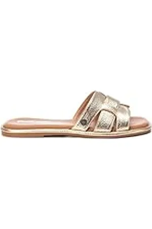 Refresh Sandalia Mujer Oro - Calzado Cómodo y Versátil - Moda casual - Modelo 17255304 (Talla 37)