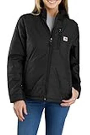 Carhartt Relaxed Fit Fleece Pullover Chaqueta Polar, Negro, S Mujeres