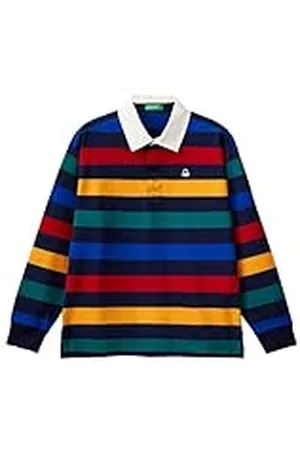 Benetton Camiseta Polo M/L 3tbxc301m Camisa, , 140 cm para Niños