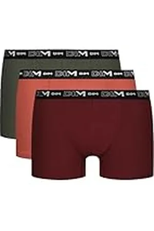 Dim Coton Stretch Respirant Maintien Optimal X3 Boxer, , L (Pack de 3) para Hombre