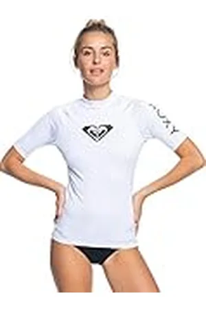 Element Roxy Whole Hearted - Licra De Manga Corta Con Protección Solar Upf 50 Para Mujer Licra De Manga Corta Con Protección Solar Upf 50 Para Mujer, Mujer, white, XL