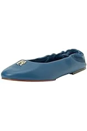 Tommy Hilfiger Bailarinas Mujer Elevated Elastic elegantes, Azul , 38