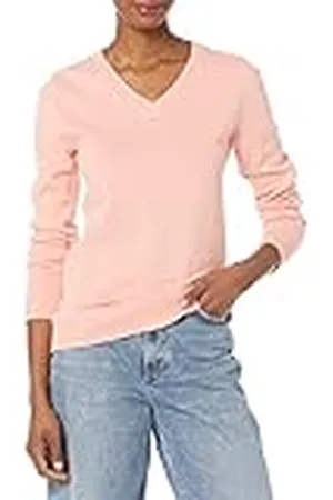 Amazon Jersey de Cuello en v de Manga Larga y Algodón 100% Mujer, , XL