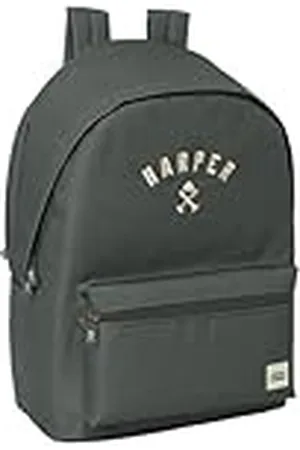 Safta HARPER & NEYER GREY - Mochila para Portátil 15.6" y USB, Ideal para Jóvenes de Diferentes Edades, Tejido Reciclado, Cómoda y Versátil, Calidad y Resistencia, 31x18x44 cm
