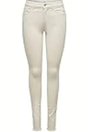 ONLY ONLBLUSH LIFE MID SK AK RW DOT019 NOOS, Jeans Mujer, Beige , L / 30