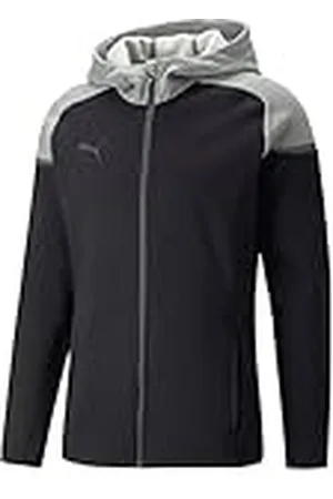 PUMA Teamcup Casuals Hooded Jkt Chaqueta con Capucha, Hombre, Negro Black, XXL