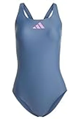 adidas 3 Bar Logo Swimsuit Bañador, Mujer, Multicolor (Preloved Ink/Preloved Purple), 32
