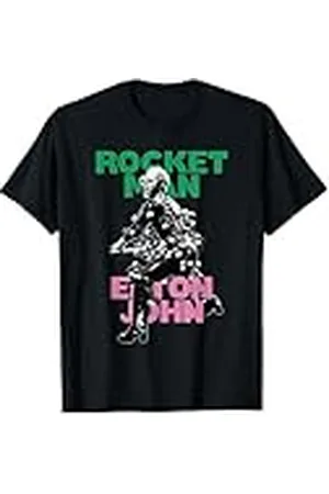 Elton John Oficial X Rocketman Negro Camiseta