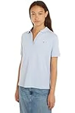 Tommy Hilfiger Mujer Polo de Manga Corta Regular Fit, , L