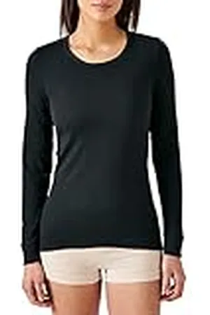 Damart Camiseta de Cuello Redondo, canalé Polar Thermolactyl, Calor Intense 4, Manga Larga Ropa Interior, (Noir 56680/17010), 54 (Talla del Fabricante: XX-Large) para Mujer