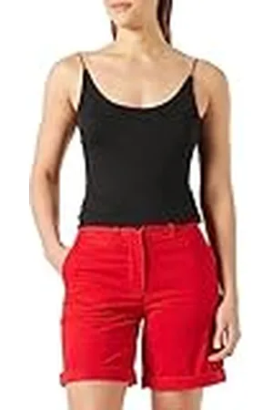 Tommy Hilfiger Mujer Shorts Pantalón Corto, Rojo (Fireworks), 32