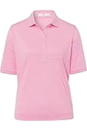 Brax Style Claire Linen Solid Camisa de Polo, Rosa, 44 para Mujer