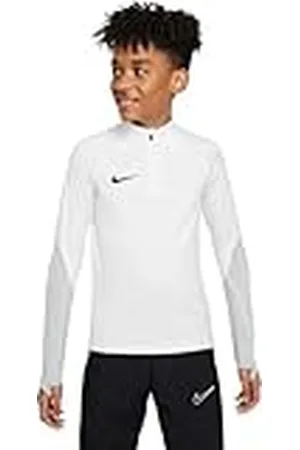 Nike Unisex Niños Top De Manga Larga Y Nk DF Strk23 Dril Top, Blanco/Gris Lobo/Blanco/Negro, DR2304-100, L