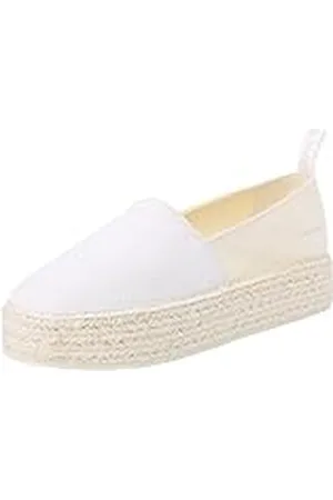Calvin Klein Jeans Alpargatas Mujer Platform con plataforma, Multicolor (Creamy White/White), 39