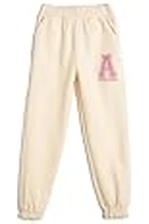 Koton Jogger Sweatpants Pockets Elastic Waistband Printed Detail Cotton, Pantalones de chándal niñas,