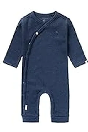Noppies U Playsuit LS Rib Nevis Mameluco para bebs y Nios pequeos, Navy Melange-P758, 3 Mes Unisex bebé