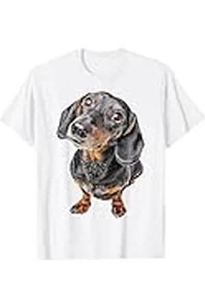 DogtastiQ Camisa Unisex Niños Diseño Gráfico Perro Salchicha Manga Corta Talla Pequeña