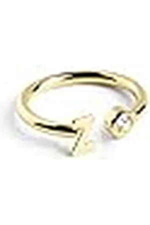 SINGULARU Anillo Personalizado Letter Spark. Ajustable. Plata de Ley 925 con Acabado Baño de de 18 Kt. Talla Unica. Joyas para Mujer. Letra Z