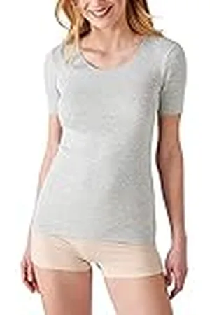 Damart Camiseta Thermolactyl de Manga Corta de canalé Fino Ropa Interior, , S para Mujer