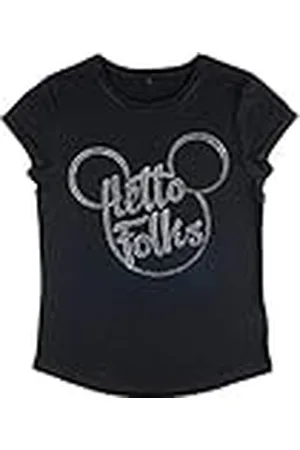 Disney Mickey Classic-Camiseta de Manga Larga para Mujer, diseño de Hello Folks, , S