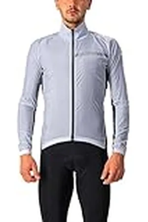 Castelli Escuadra Stretch Jacket Chaqueta Deportiva, Hombre, Plata y Gris Oscuro, 3XL