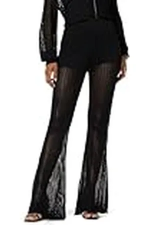 THE DROP Pantalón para Mujer, Acampanado Ganchillo, , 4XL Grande