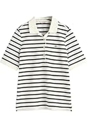 GANT Polo Slim Striped Shield SS Pique, Fuente de Huevo, S para Mujer