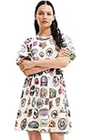 Desigual Sellos para Vest_Stamps, 9019 Tutti Fruti Vestido Informal, Material de Acabados, S para Mujer