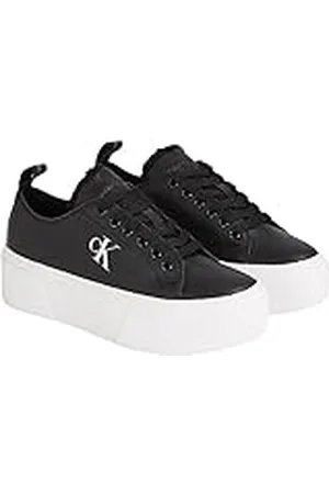 Calvin Klein Jeans Mujer Sneaker con suela cupsole Flatform Low Zapatillas, Negro (Black/Bright White), 39 EU