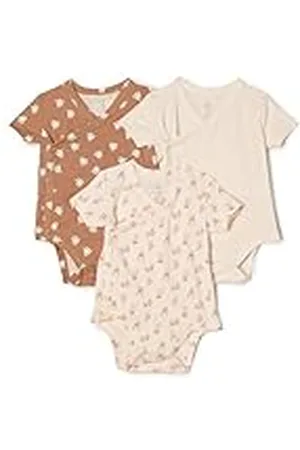 Amazon X Sofia Grainge Body de manga corta con cierre lateral Unisex Bebés, Pack de 3, , 18 meses