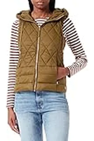 QS by s.Oliver 120.12.208.16.155.2120485 Chaleco sin Mangas, Caqui/Verde Oliva, 40 para Mujer