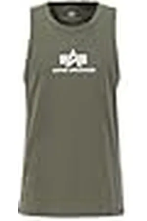 Alpha Industries Basic Camiseta, Verde (Dark Green-257), XL para Hombre