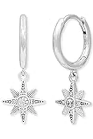 Engelsrufer Pendientes de aro para mujer, 925, piedra de color circonita 32022689, Ø14 mm, de ley, Circonia cúbica